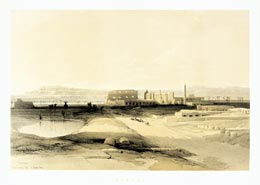 Ansicht des Tempels von Karnak